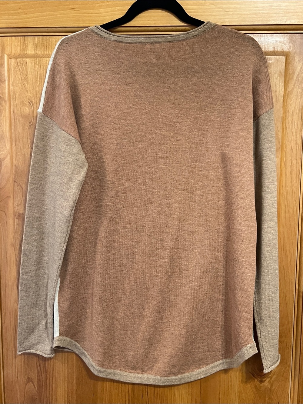 Smartwool Cream and Brown Colorblock Crewneck Sweater - Picture 4 of 8